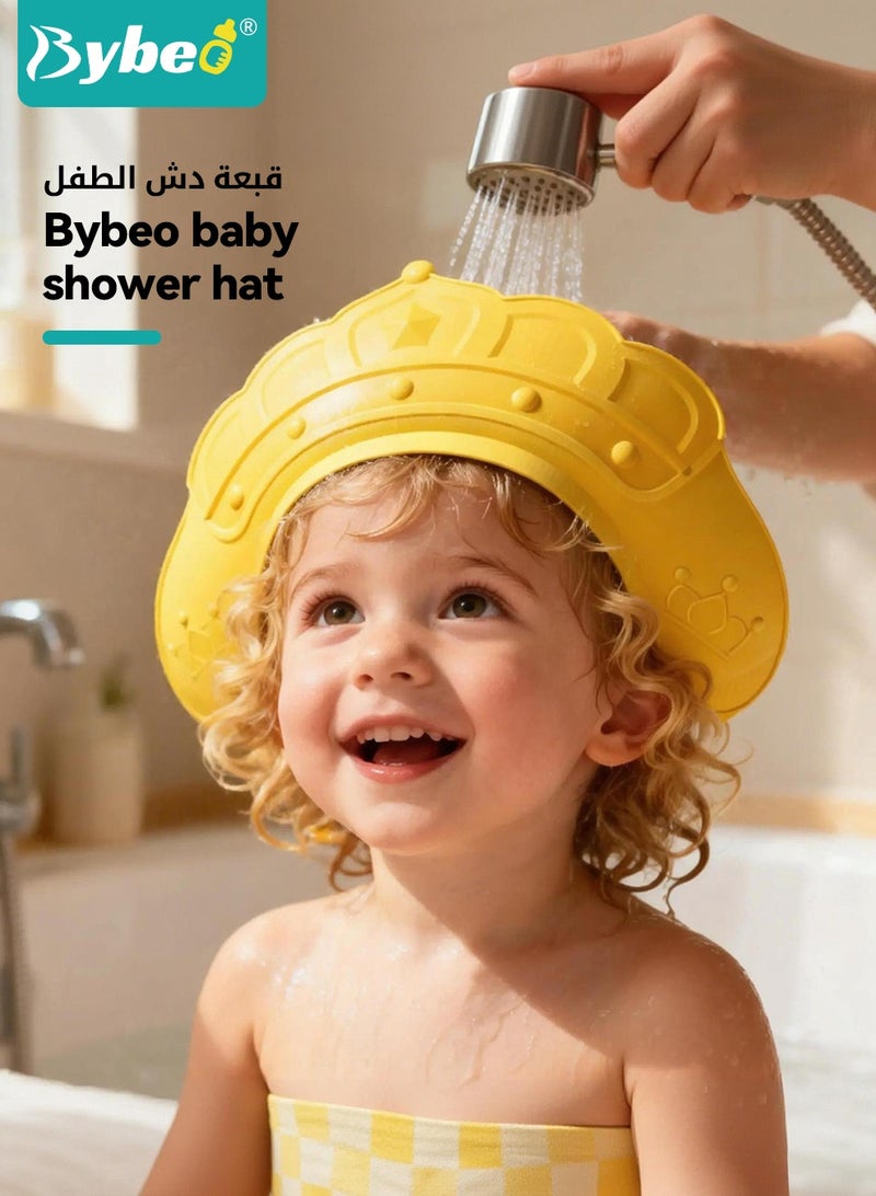 Bybeo Baby Shower Stand, Baby Bath Stand, Wall Mount Foldable Bath Support with Adjustable Height and Vacuum Suction, Bath Shower Helper with Shower Cap + Shampoo Brush + Shower Cup, for Baby, Toddlers 6 Months+ - Image 3